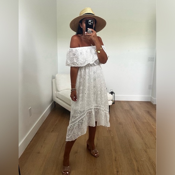 Dresses & Skirts - White off the shoulder Sundress